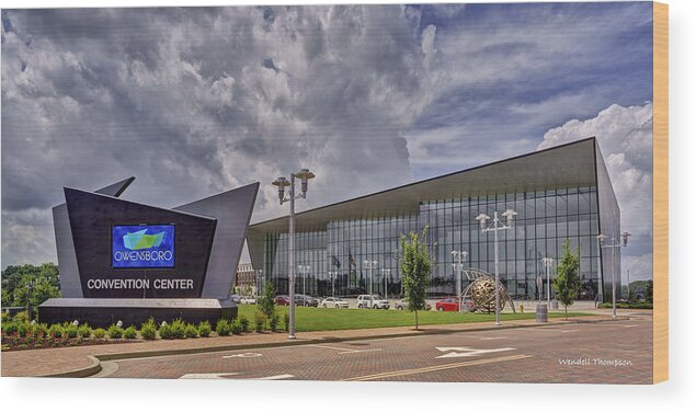 Owensboro Kentucky Wood Print featuring the photograph Owensboro Kentucky Convention Center by Wendell Thompson