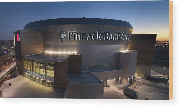 Lincoln Wood Print featuring the photograph Pinnacle Bank Arena by Mark Dahmke