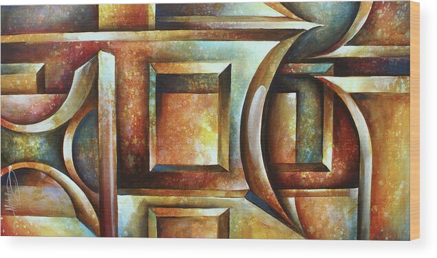  Wood Print featuring the painting Place of Choice by Michael Lang