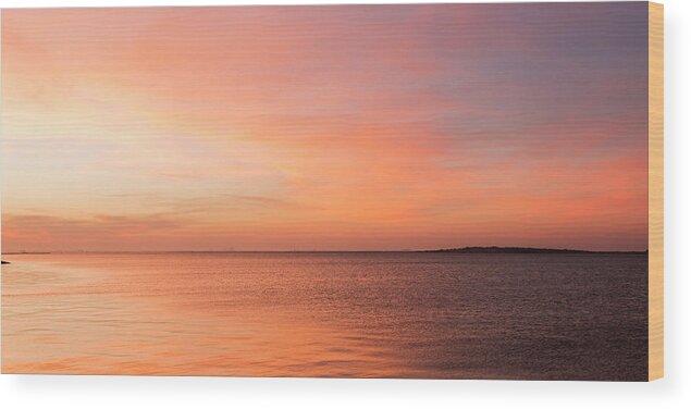 Sunset Wood Print featuring the photograph Port Aransas Sunset by Jurgen Lorenzen