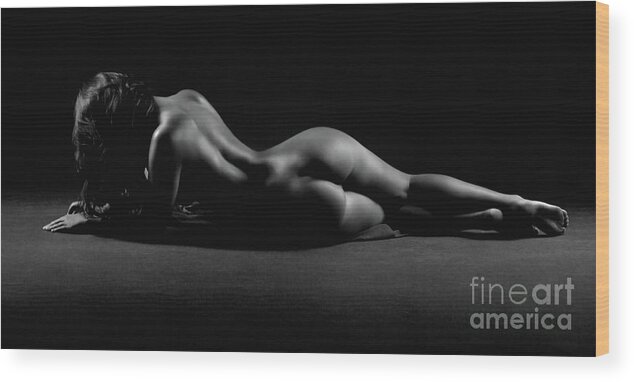 Nude Wood Print featuring the photograph Raw by David Naman