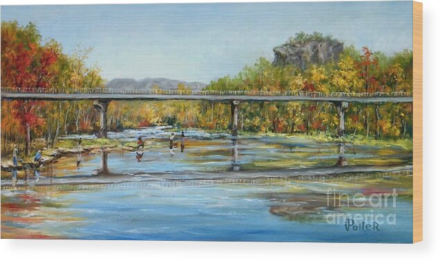 Bridge Wood Print featuring the painting Sugarloaf Mountain by Virginia Potter