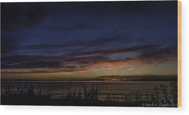 Sunset Wood Print featuring the photograph Sunset Silhouette by Mark Joseph