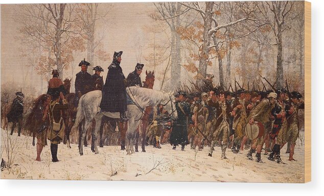 Painting Wood Print featuring the painting The March To Valley Forge by Mountain Dreams