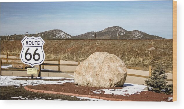 Arizona Wood Print featuring the photograph Winter on Route 66 by Darrell Foster