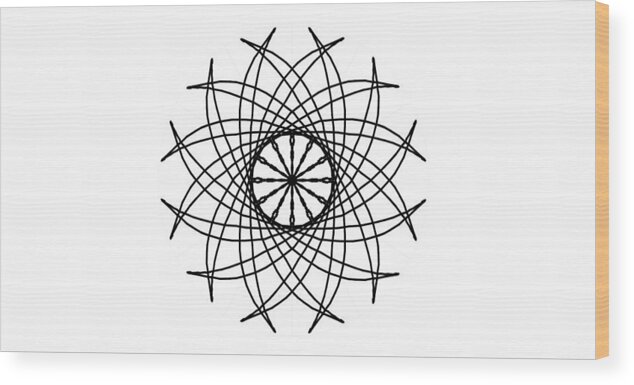 Spiral Wood Print featuring the digital art Spiral Graphic Design by Delynn Addams