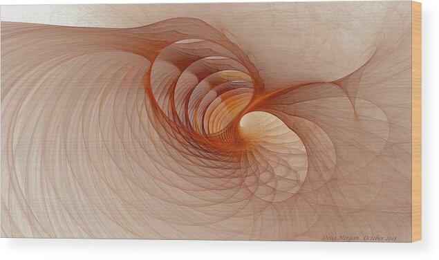 Pyromania Wood Print featuring the digital art Descent-2 by Doug Morgan