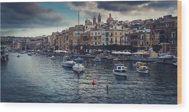 Malta Wood Print featuring the photograph Grand Harbor by Nisah Cheatham