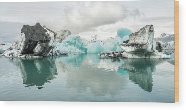 Iceland Wood Print featuring the photograph Jokulsarlon - Iceland Lagoon by Marla Craven