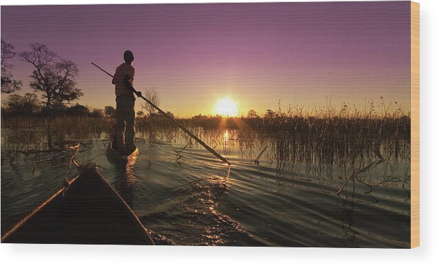 Scenics Wood Print featuring the photograph The Okavango Delta by Mb Photography