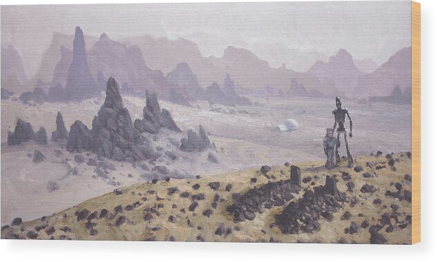  Wood Print featuring the painting The Pioneers by Armand Cabrera