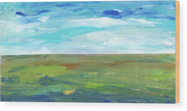 Landscapes Wood Print featuring the painting Vast Land II by Tim O'toole