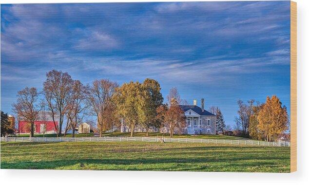 Belle Grove Wood Print featuring the photograph Belle Grove Estate by Mountain Dreams