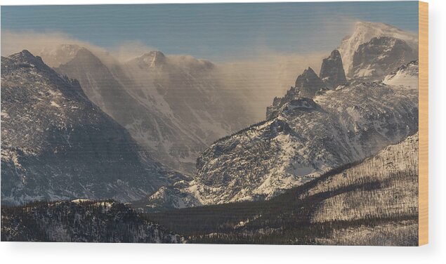 Rmnp Wood Print featuring the photograph Blowing Snow on the Rocky Mountain Continental Divide by James BO Insogna