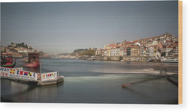 Taxi Wood Print featuring the digital art Douro River Taxi by Stefan Havadi-Nagy