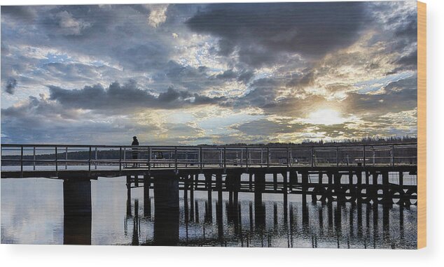 Photography Wood Print featuring the photograph Let Me Meet You On The Pier Jurmala/ Special Feature in Camera Art group by Aleksandrs Drozdovs