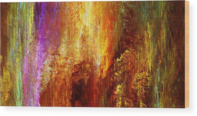 Abstract Art Wood Print featuring the painting Luminous - Abstract Art by Jaison Cianelli