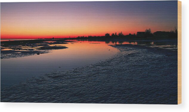 Sunset Wood Print featuring the photograph Search For Serenity by Montez Kerr