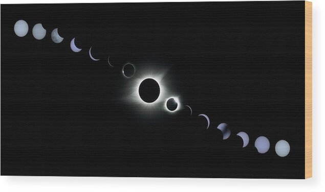 Solar Wood Print featuring the photograph Solar Eclipse II by Carol Erikson