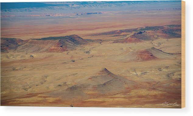 Flagstaff Arizona Painted Desert Colorful Rock Cliff Formations Sand Wood Print featuring the photograph The Painted Desert by Geno Lee