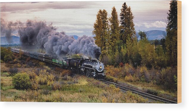 Trains Wood Print featuring the photograph Twilight of a Goliath by Larey McDaniel