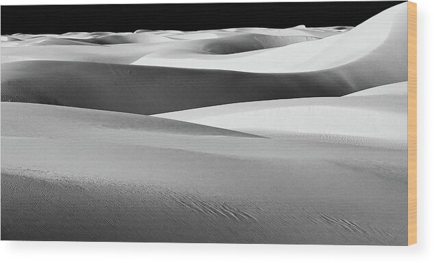 Dunes Wood Print featuring the photograph White Sand Dunes by Candy Brenton