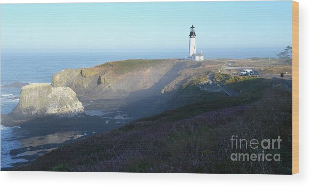 Denise Bruchman Photography Wood Print featuring the photograph Yaquina Head Lighthouse by Denise Bruchman