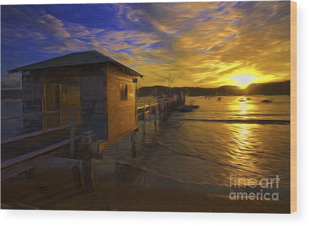 Palm Beach Wood Print featuring the photograph Palm Beach sunset by Sheila Smart Fine Art Photography