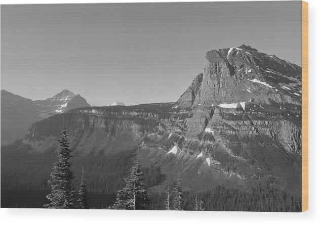 Glacier Wood Print featuring the photograph Long View at Glacier by Mark McKinney