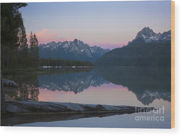 Idaho Wood Print featuring the photograph Redfish Dawn by Idaho Scenic Images Linda Lantzy