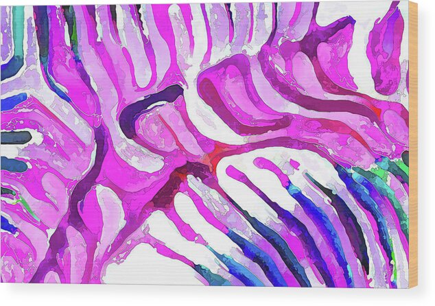 Nature Wood Print featuring the photograph Brain Coral Abstract 7 in Pink by ABeautifulSky Photography by Bill Caldwell
