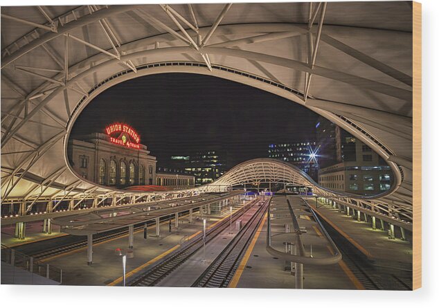 Denver Wood Print featuring the photograph Down at Union Station by Jared Perry