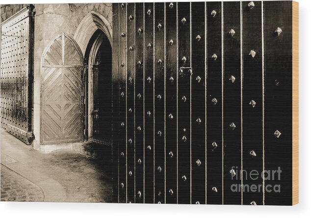 Doors Of The World Wood Print featuring the photograph Four Doors to Choose by Lexa Harpell