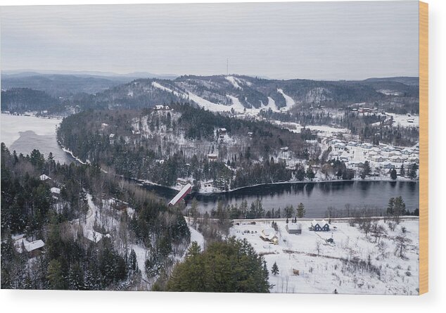Gatineau River Wood Print featuring the photograph Wakefield covered bridge. by Rob Huntley
