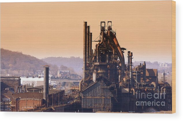  Bethlehem Steel Wood Print featuring the photograph Bethlehem Steel Sold 3 by Marcia Lee Jones
