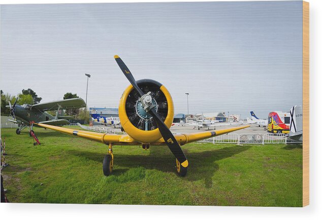 Cuatro Wood Print featuring the photograph North American T-6 Texan by Pablo Lopez