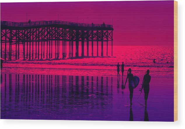 Crystal Pier Wood Print featuring the photograph Hot hot hot #2 by Tammy Espino