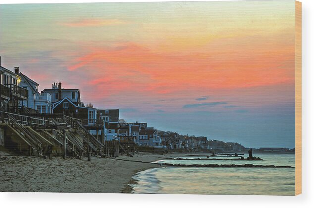 Provincetown Wood Print featuring the photograph Provincetown Dawn #1 by Frank Winters