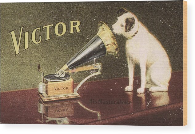 1906 Wood Print featuring the painting Rca Victor Trademark #1 by Granger