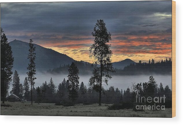 Landscape Wood Print featuring the photograph Red Dawn #1 by Julia Hassett
