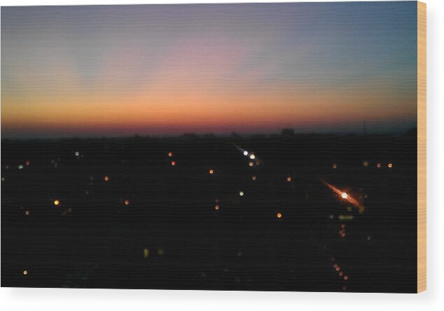 Sunset Wood Print featuring the photograph Sunset Silhouette #1 by Kenny Glover