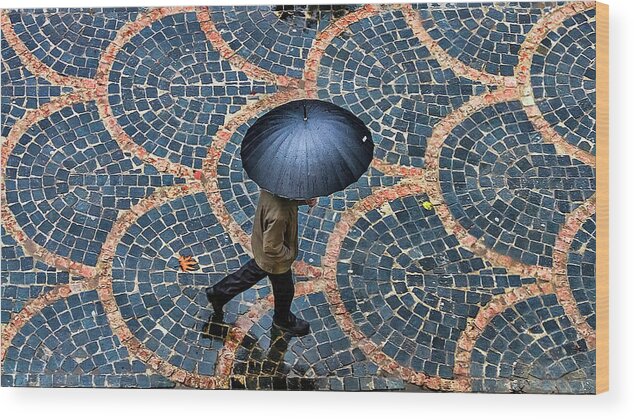 Umbrella Wood Print featuring the photograph Untitled #1 by Saman Khoshamuz