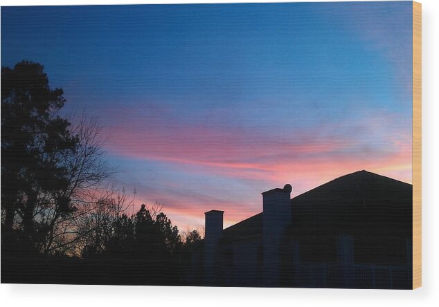 Sunset Wood Print featuring the photograph Sky Awash with Color #10 by Kenny Glover