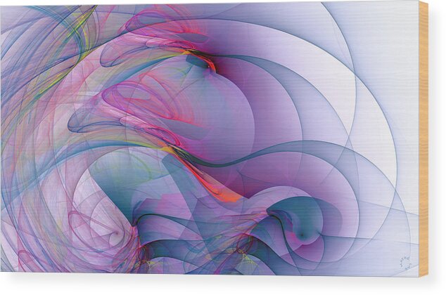 Abstract Art Wood Print featuring the digital art 1229 by Lar Matre