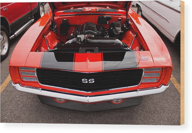 1969 Chevy Camaro Ss Wood Print featuring the photograph 1969 Chevy Camaro SS by Joann Copeland-Paul