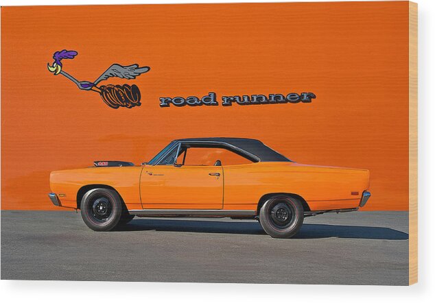 Alloy Wood Print featuring the photograph 1969 Plymouth Road Runner by Dave Koontz