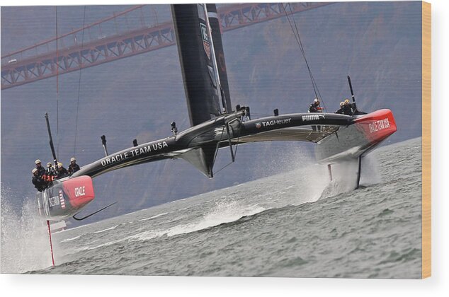 Oracle Wood Print featuring the photograph VIBE SITEWIDE DISCOUNT AT CHECK OUT America's Cup San Francisco by Steven Lapkin