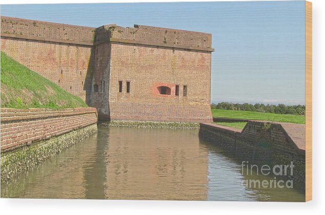 Fort Wood Print featuring the photograph Fort Pulaski Moat System #2 by D Wallace