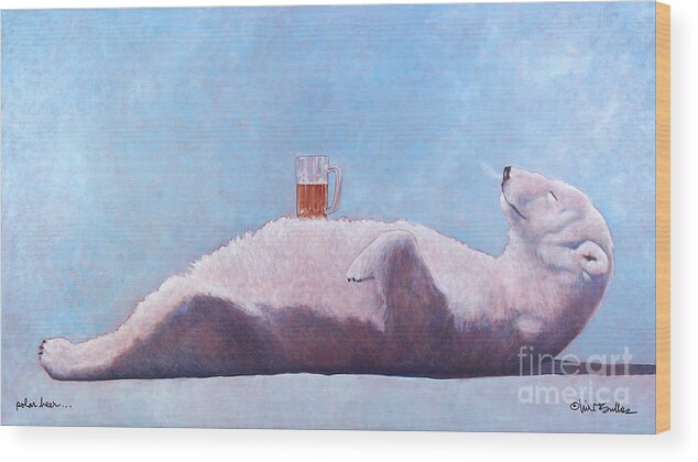 Will Bullas Wood Print featuring the painting polar beer ... by Will Bullas #2 by Will Bullas