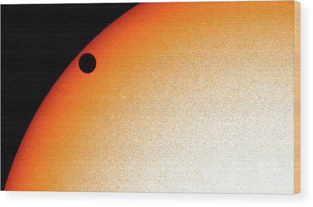 Venus Wood Print featuring the photograph Transit Of Venus #2 by Nasa/goddard Space Flight Center/sdo/science Photo Library